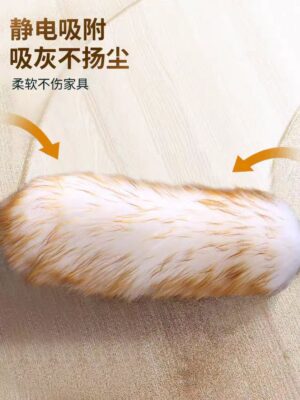 Wool electrostatic dust removal feather duster telescopic tool
