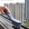 Multi-functional floor cleaning tool that leaves no blind spots and includes a dirt clip.