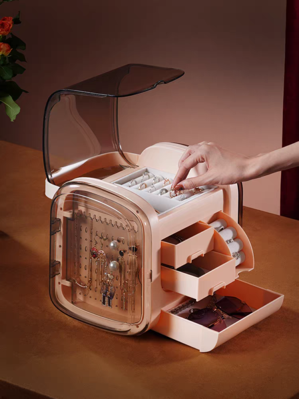 Jewelry storage box, European style, high-end, exquisite, large capacity